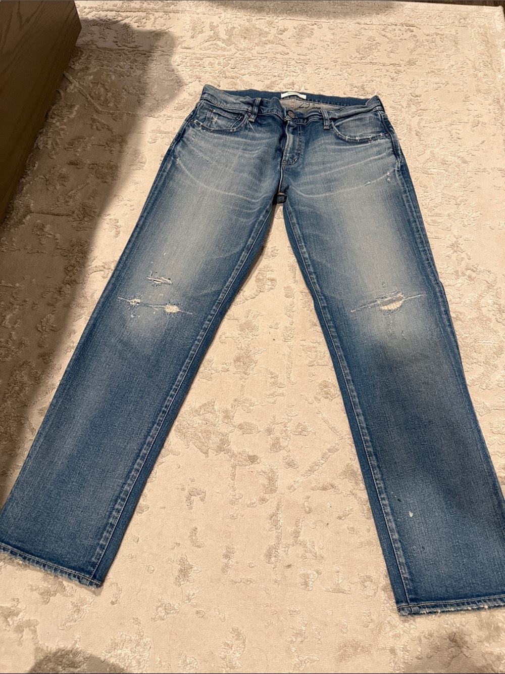 Moussy Faded Blue Straight-Leg Jeans